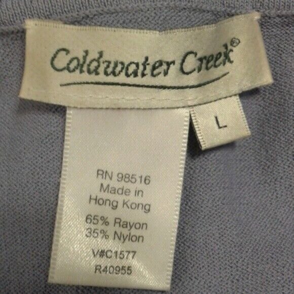 Coldwater Creek Size L Tank Top Womens Lavender Sleeveless Rayon Nylon Knit - Picture 6 of 6